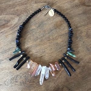 Handmade one of a kind crystal quartz necklace
